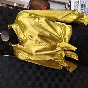 Satin Lime Blouse